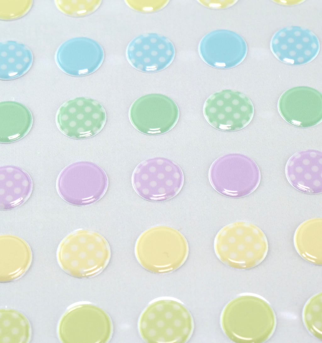 [peach atelier.] Dots puffy stickers - Bundle of 2 sheets