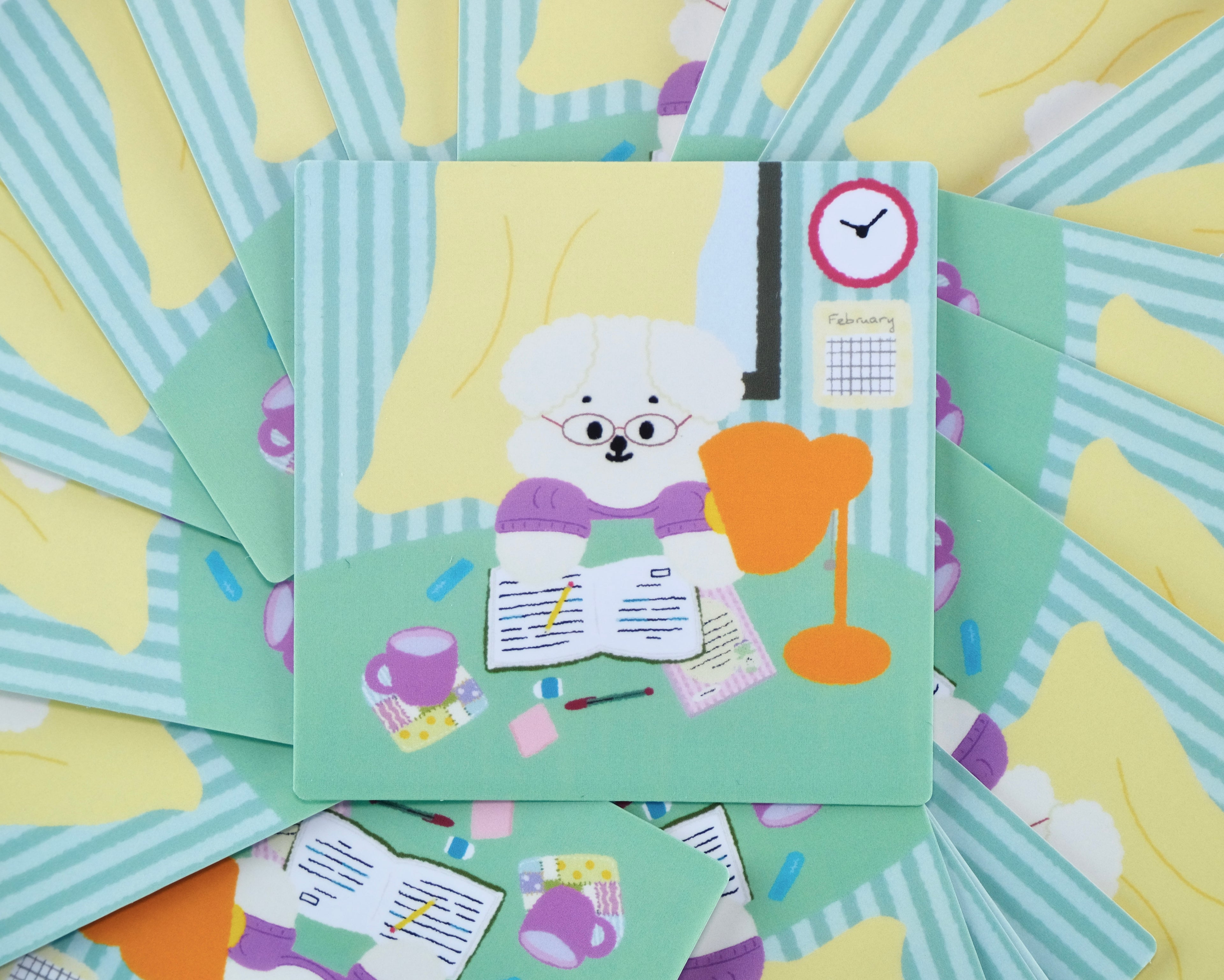 [peach atelier.] Bundle of 5 - Bongi diary (die-cut stickers)