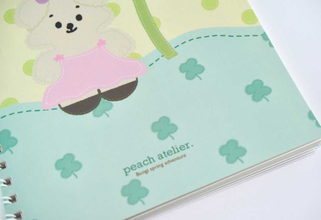 [peach atelier.] Bongi spring adventure - Reusable stickers collecting book